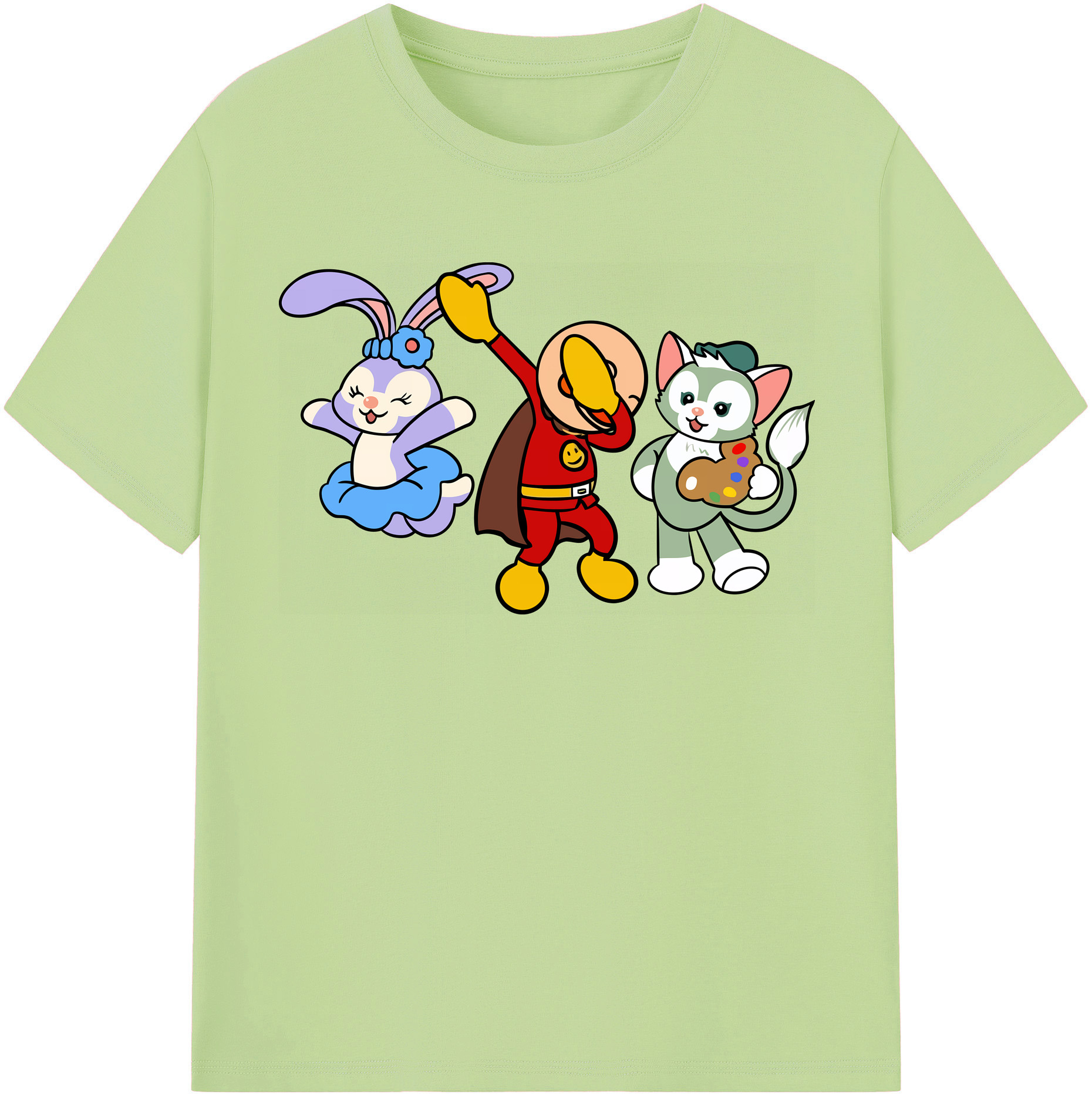 （画像用） アンパンマン Anpanman 綿100％半袖Tシャツ（フロントプリント）